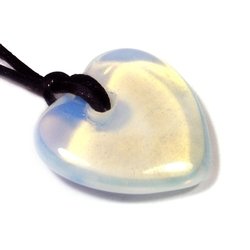Cancer Birthstone Necklace - Opalite Heart