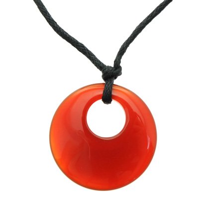 Carnelian Donut Pendant (Gift Boxed)