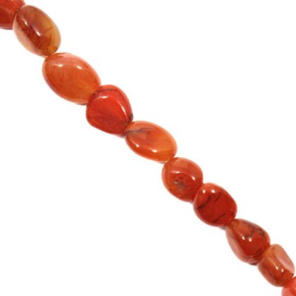 Carnelian Crystal Beads - 15mm (Tumble Stone)