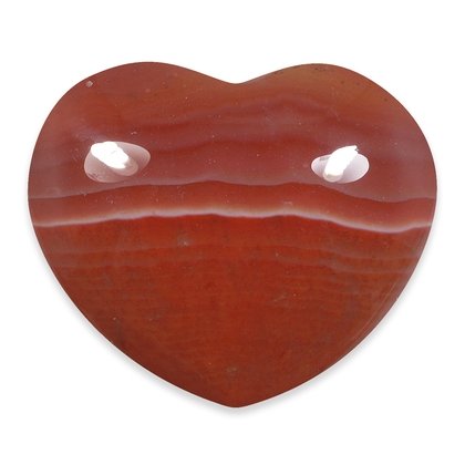 Carnelian Crystal Heart ~40mm