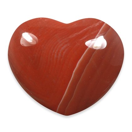 Carnelian Crystal Heart ~40mm