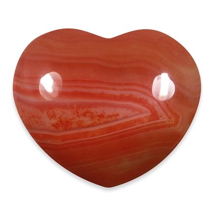 Carnelian Crystal Heart ~40mm