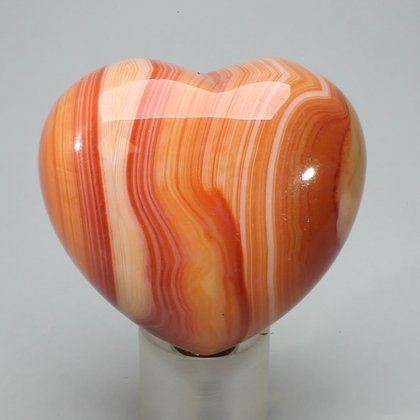Carnelian Crystal Heart ~45mm