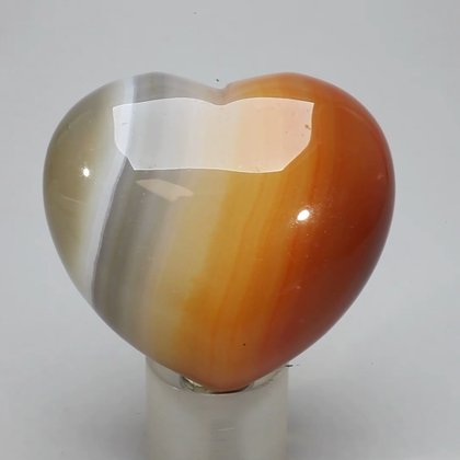 Carnelian Crystal Heart ~45mm