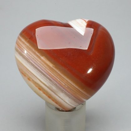 Carnelian Crystal Heart ~45mm