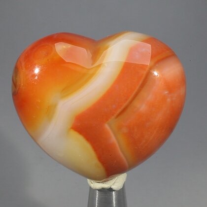 Carnelian Crystal Heart ~45mm
