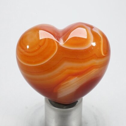 Carnelian Crystal Heart ~45mm