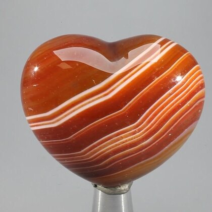 Carnelian Crystal Heart ~45mm