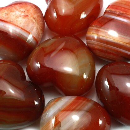 Carnelian Crystal Heart ~45mm