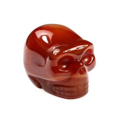 Carnelian Crystal Skull ~3cm