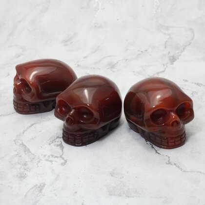 Carnelian Crystal Skull ~5cm