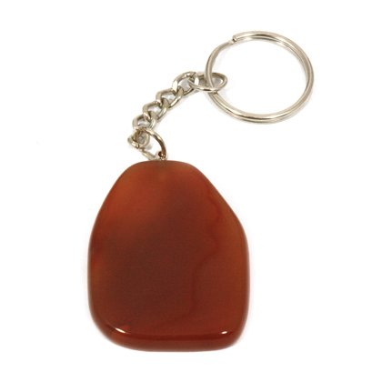 Carnelian Disc Fob Keyring