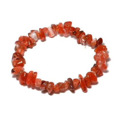 Carnelian Gemstone Chip Bracelet