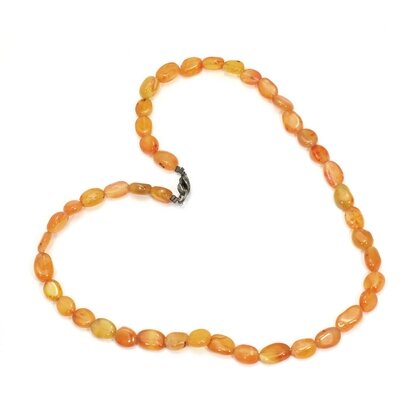 Carnelian Gemstone Necklace with clasp - 17 Inches