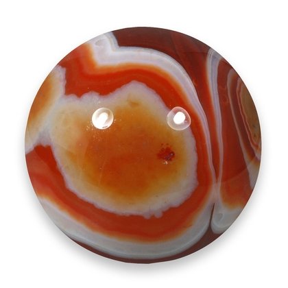 Carnelian Red Banded Agate Crystal Sphere ~4.5cm