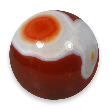 Carnelian Red Banded Agate Crystal Sphere ~4.5cm