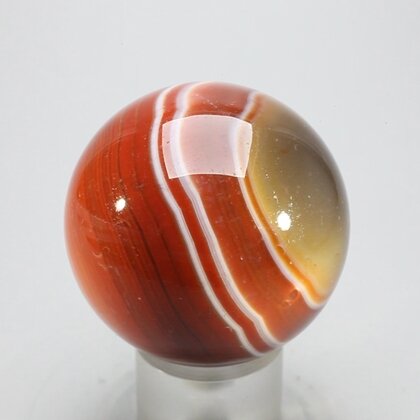 Carnelian Red Banded Agate Crystal Sphere ~45mm
