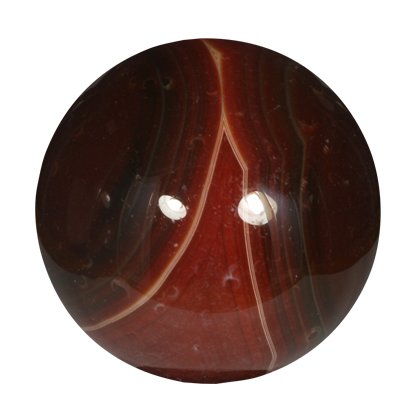 Carnelian Red Banded Agate Crystal Sphere ~5.5cm