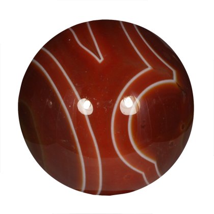 Carnelian Red Banded Agate Crystal Sphere ~5.5cm