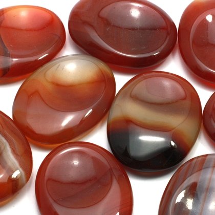 Carnelian Thumb Stone ~40mm