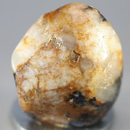 Cassiterite in Quartz Tumblestone ~30mm