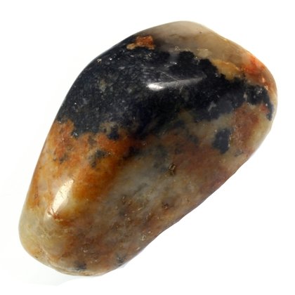 Cassiterite in Quartz Tumblestone ~35mm