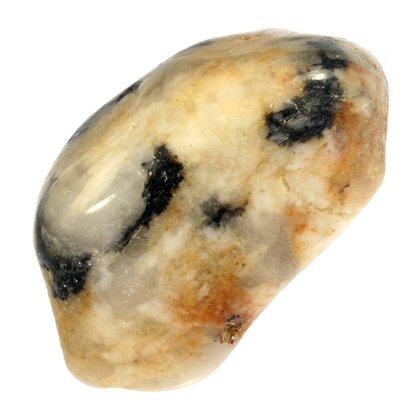 Cassiterite in Quartz Tumblestone ~36mm