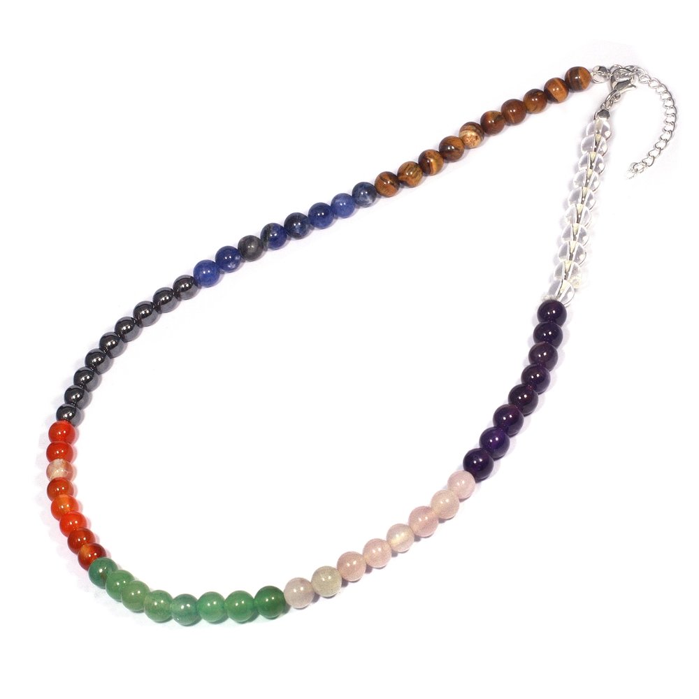 Chakra Bead Necklace With Clasp ~ 18