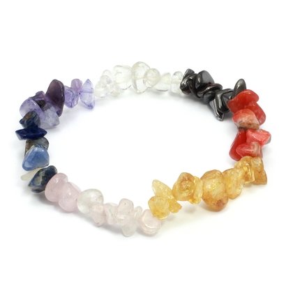 Chakra Gemstone Chip Bracelet