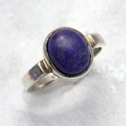 Charoite & Silver Ring ~ 7 US Ring Size , O UK Ring Size
