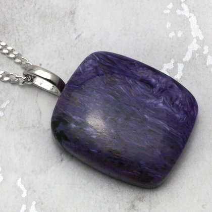 Charoite Gemstone Pendant ~27mm