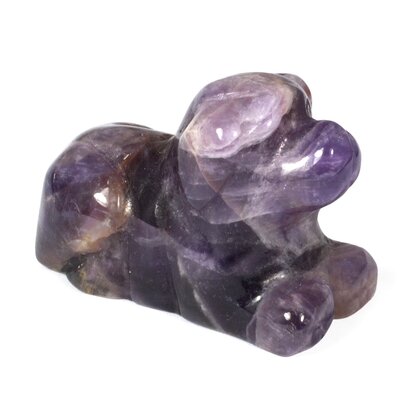 Chevron Amethyst Crystal Dog