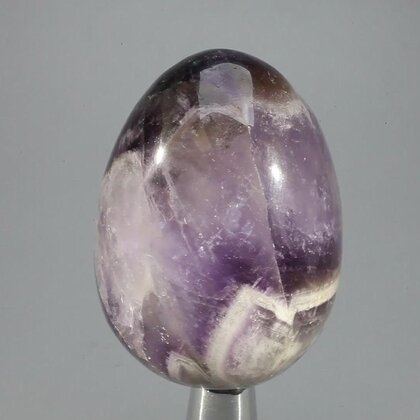 Chevron Amethyst Crystal Egg ~48mm