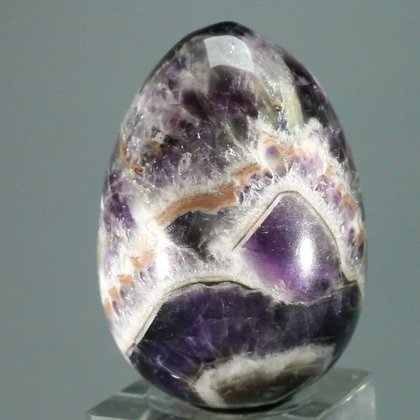 Chevron Amethyst Crystal Egg ~50mm