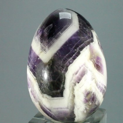 Chevron Amethyst Crystal Egg ~50mm