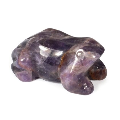 Chevron Amethyst Crystal Frog