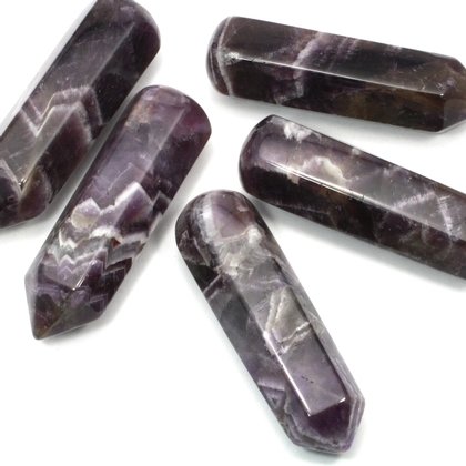 Chevron Amethyst Crystal Massage Wand ~70mm