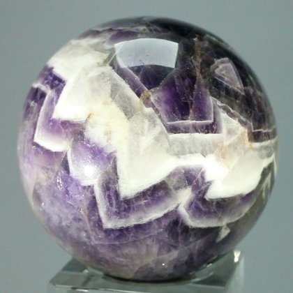 Chevron Amethyst Crystal Sphere ~45mm