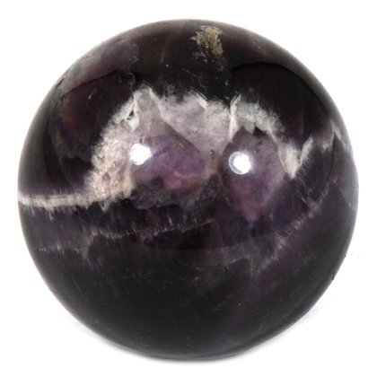 Chevron Amethyst Crystal Sphere ~4.5cm