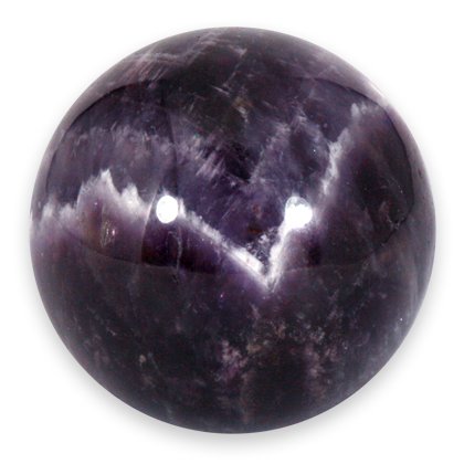 Chevron Amethyst Medium Crystal Sphere ~4.5cm