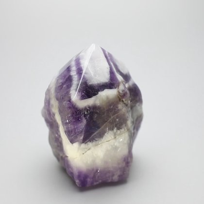 Chevron Amethyst Polished Point  ~6.1 x 5.1cm