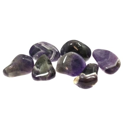 Chevron Amethyst Tumble Stone (25-30mm)