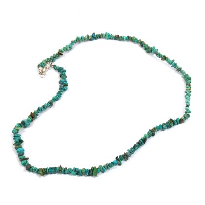 Chinese Turquoise Gemstone Chip Necklace with Clasp