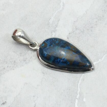 Chrysocolla 925 Silver Pendant ~24mm
