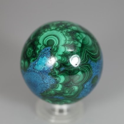 GORGEOUS Chrysocolla & Malachite Crystal Sphere ~42mm