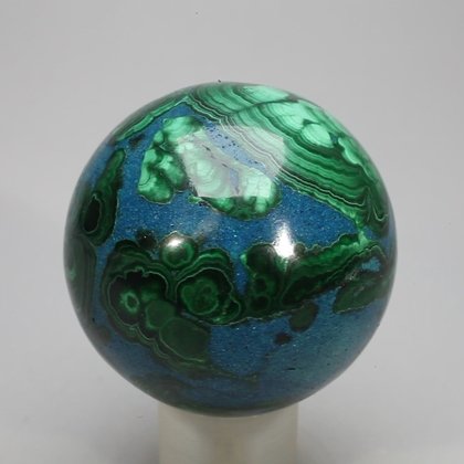 Chrysocolla & Malachite Crystal Sphere ~42mm