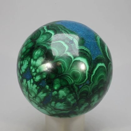 Chrysocolla & Malachite Crystal Sphere ~43mm