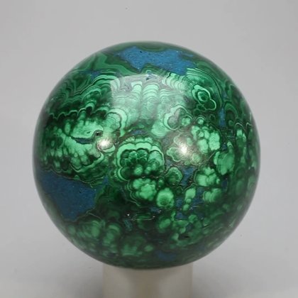 Chrysocolla & Malachite Crystal Sphere ~44mm