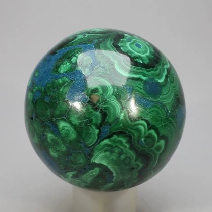 Chrysocolla & Malachite Crystal Sphere ~45mm