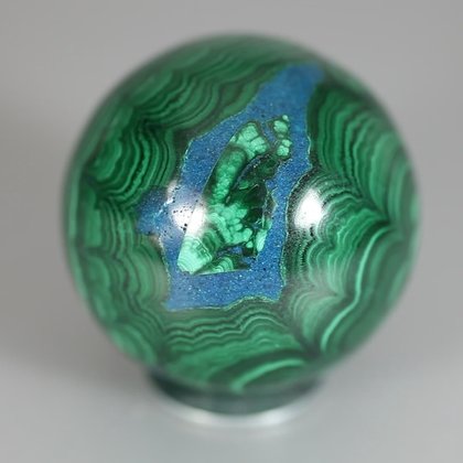 Chrysocolla & Malachite Crystal Sphere ~46mm